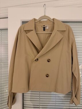 H&M Classic Women's Double-Breasted Trench Jacket - Large